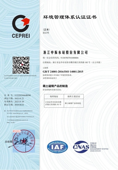 ISO 14001環境管理體系認證